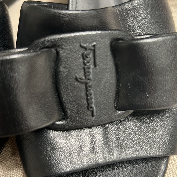 Salvatore Ferragamo | Open Toe Casual Style Plain Block Heels Party Style size 7 - Picture 3 of 7